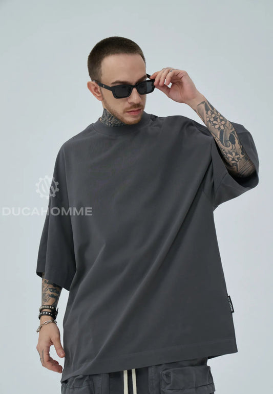T-SHIRT OVERSIZE PIOMBO
