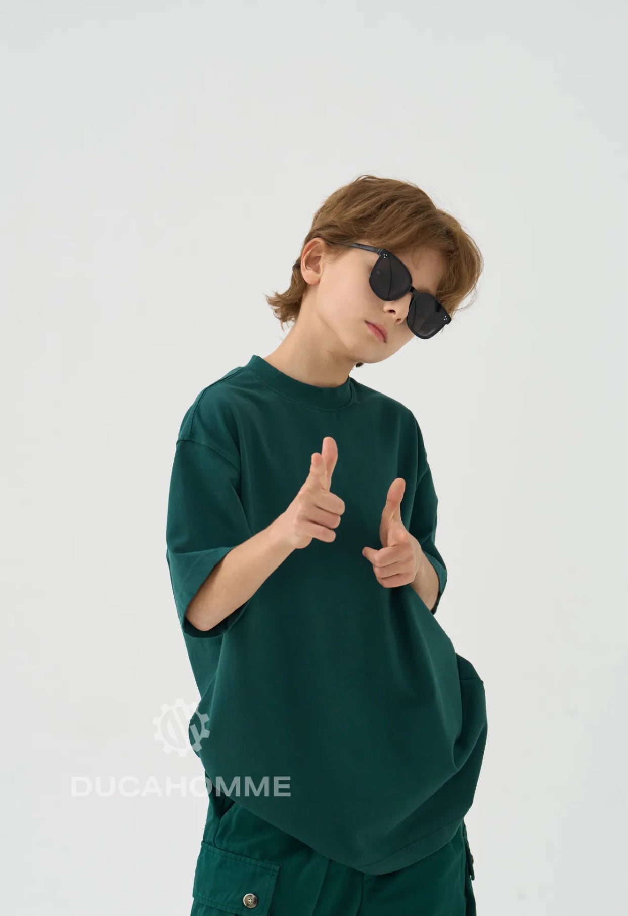 T-SHIRT MEZZO COLLO OVER VERDE GUCCI