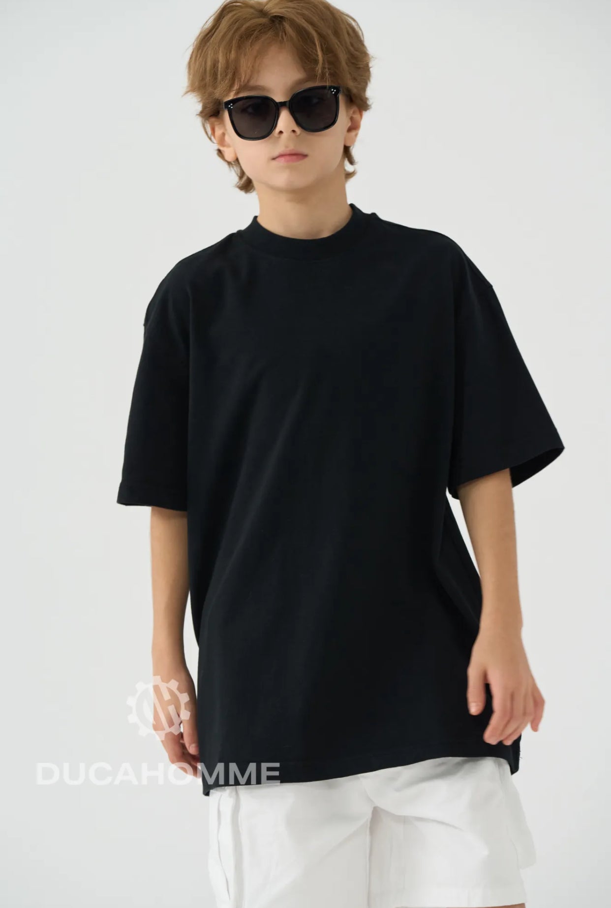 T-SHIRT MEZZO COLLO OVER NERA