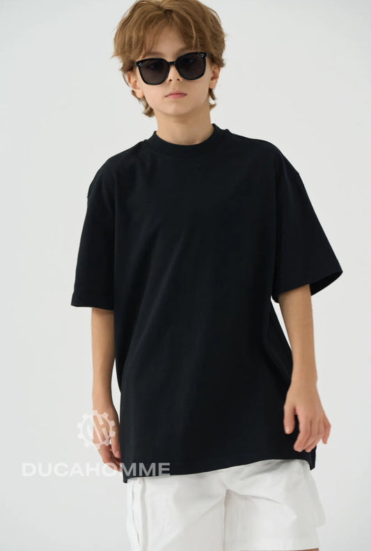 T-SHIRT MEZZO COLLO OVER NERA