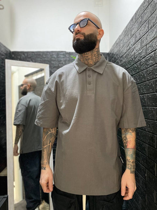 POLO OVERSIZE GRIGIO