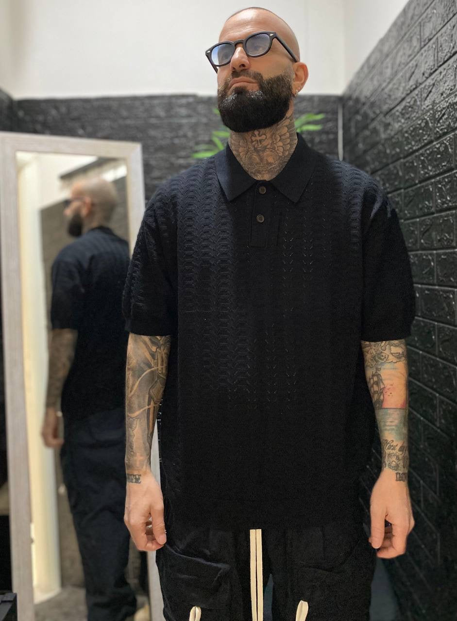 POLO COTONE NERA