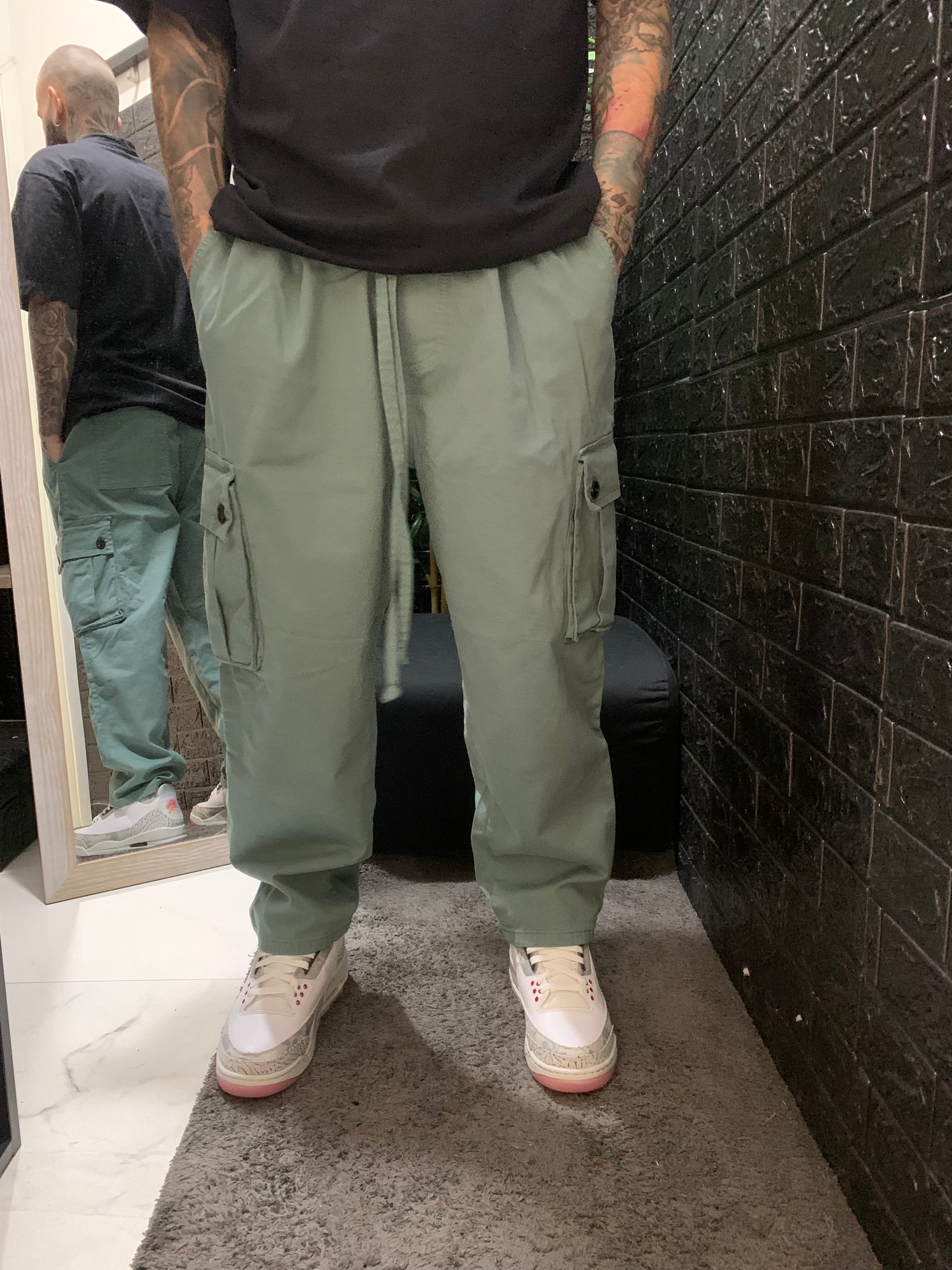 CARGO 100% COTONE VERDE ACQUA