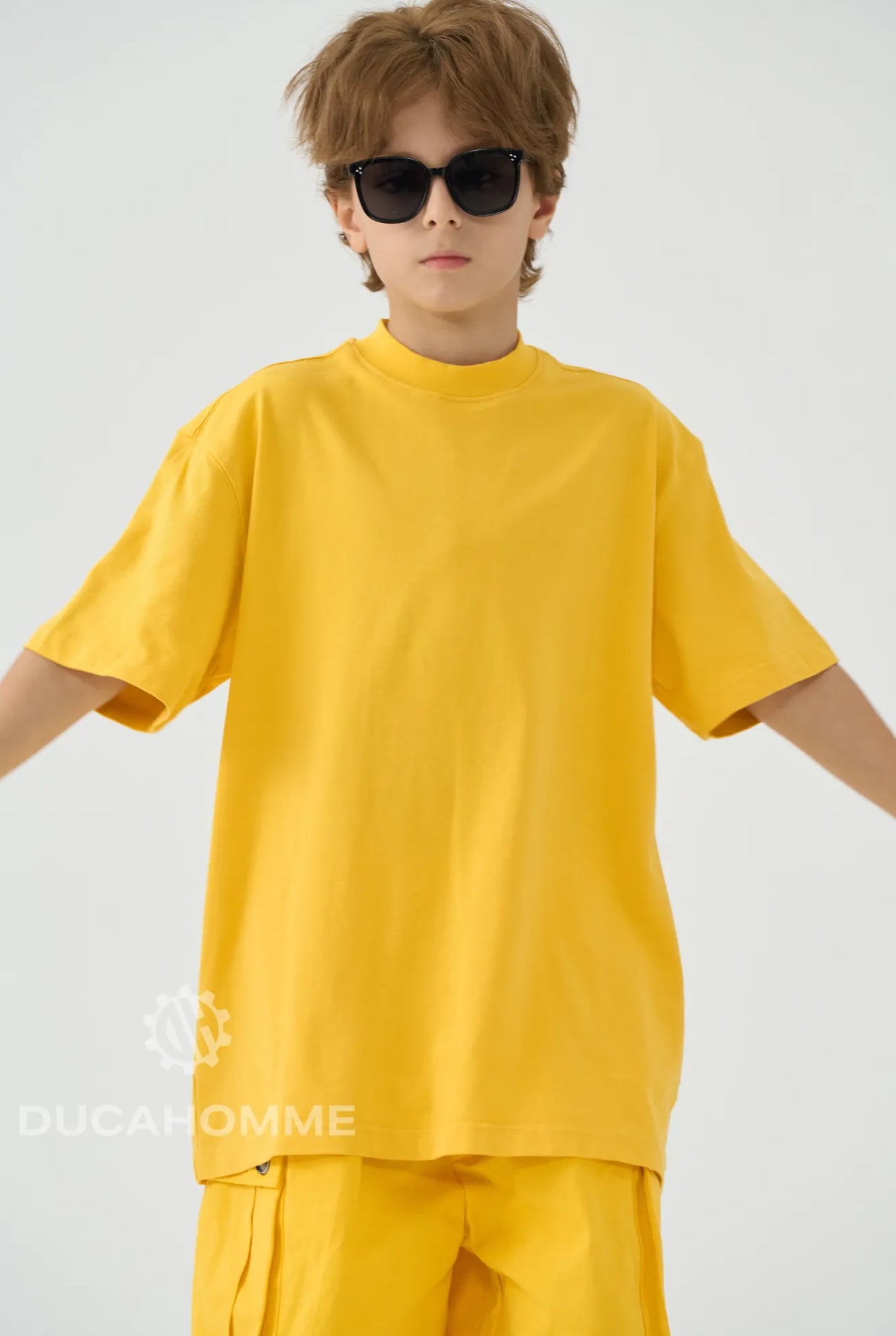 T-SHIRT MEZZO COLLO OVER GIALLA