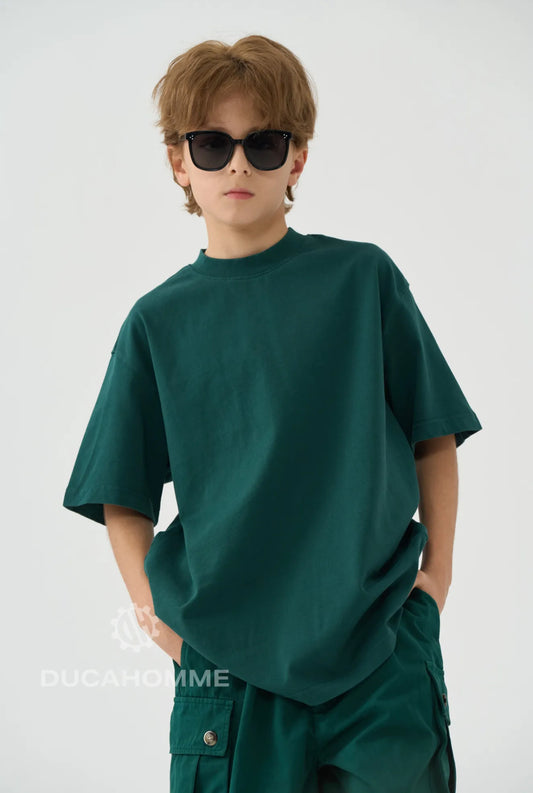 T-SHIRT MEZZO COLLO OVER VERDE GUCCI