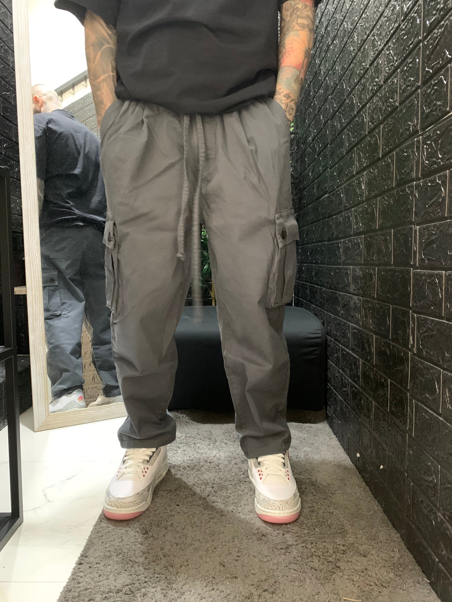 CARGO 100%COTONE GRIGIO