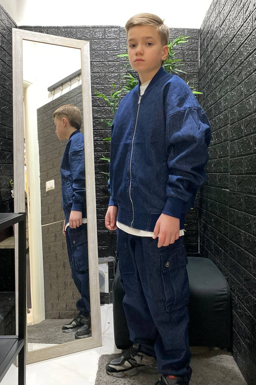 COMPLETO JEANS BLU KIDS