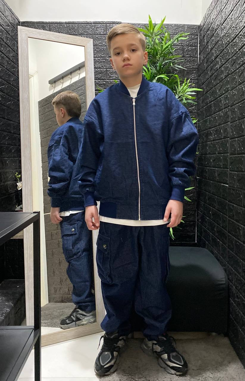 COMPLETO JEANS BLU KIDS