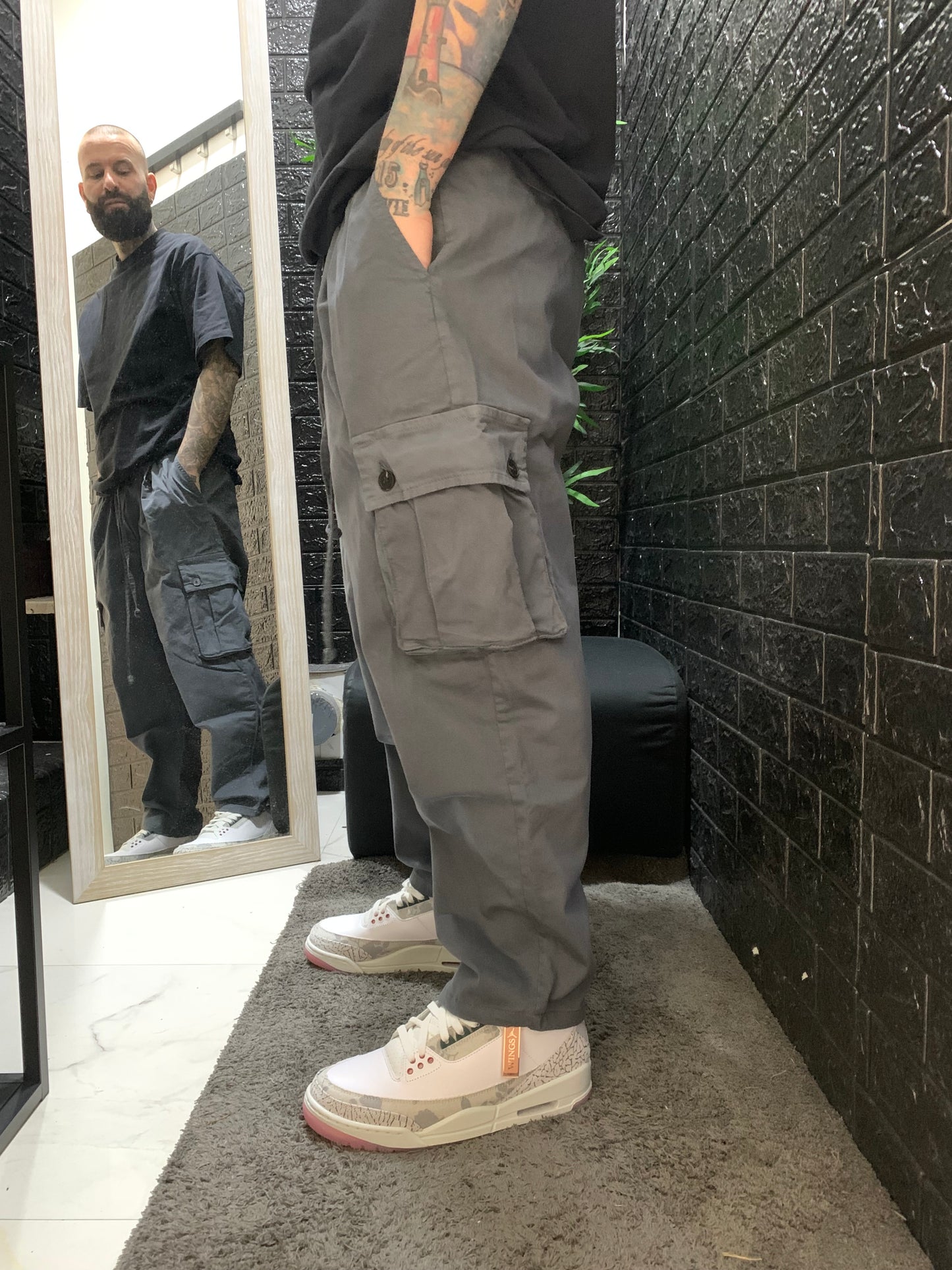 CARGO 100%COTONE GRIGIO