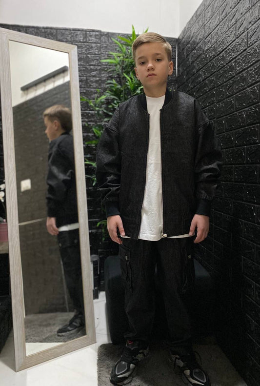 COMPLETO JEANS NERO KIDS