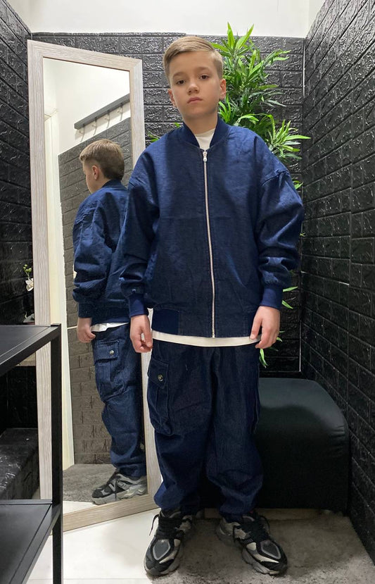 COMPLETO JEANS BLU KIDS